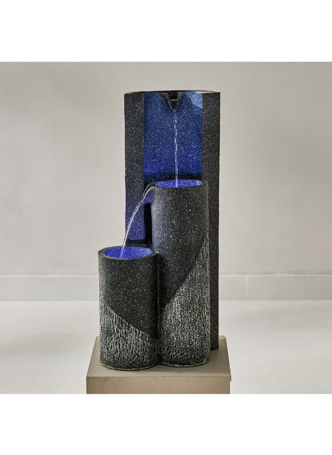 Adele 3-Pot Stone Finish Fountain With Led 60 X 24 X 31 Cm