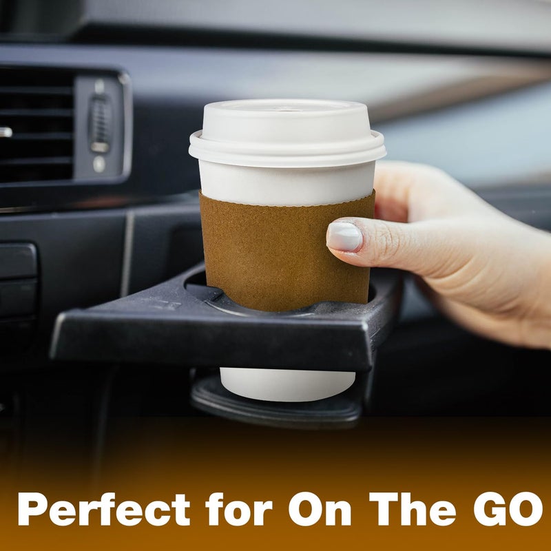 Ginkgo 100 Pack 12 oz Leak-Proof Coffee Cups with Lids and Sleeves Disposable To Go Hot Travel Paper Cups, Hot Chocolate, Cocoa, Tea, Coffee Bar Accessories - Image 5