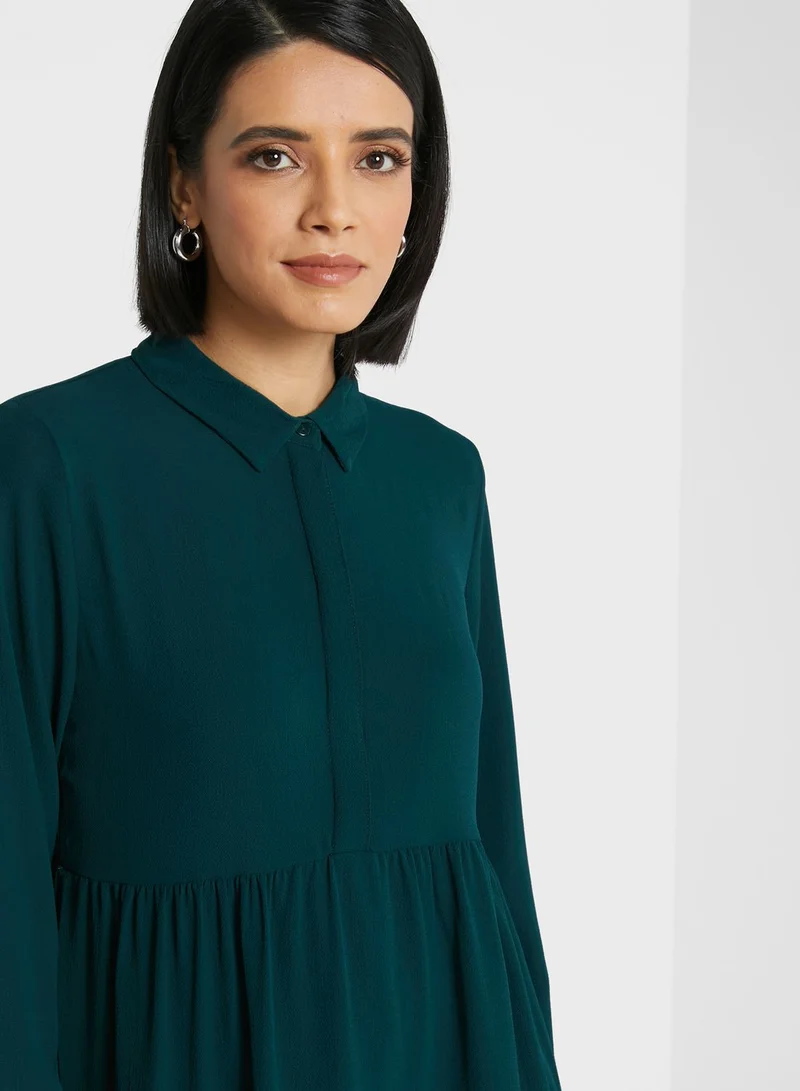 Jacqueline de Yong Tiered Shirt Dress