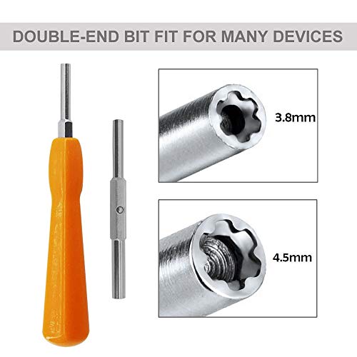 EMiEN Gamebit Screwdriver Kit - 4.5mm & 3.8mm Double-End Bits for NES, SNES, N64, GameBoy, GameCube, Virtual Boy, Sega & Nintendo Consoles & Cartridges - Image 2