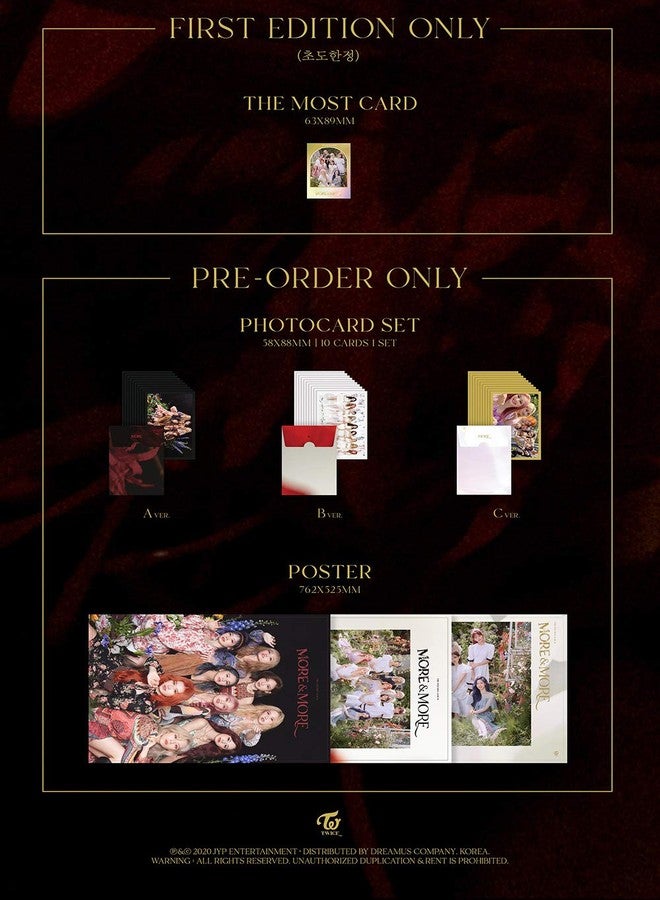 JYP Twice - More & More (9th Mini Album) Album+Extra Photocards Set (Random ver.) - Image 5