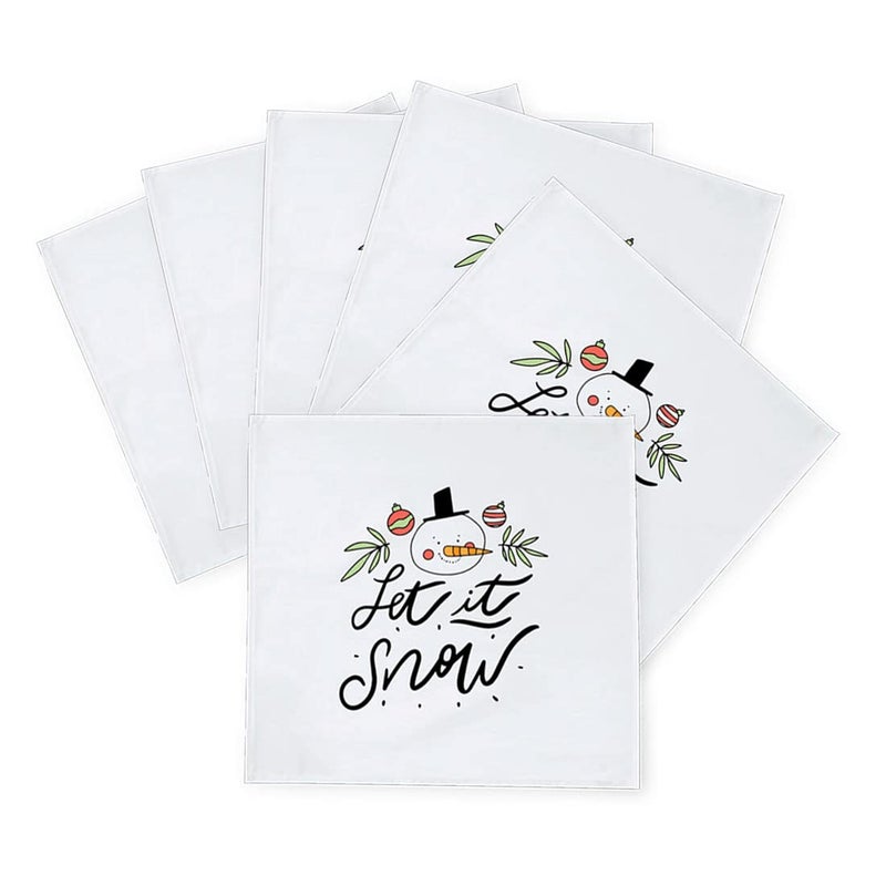Khakee 6 Pcs Christmas Theme Silk Table Napkins 10x 10 for Xmas Decoration Christmas OrnamentsChristmas Giftxmas21374 - Image 2