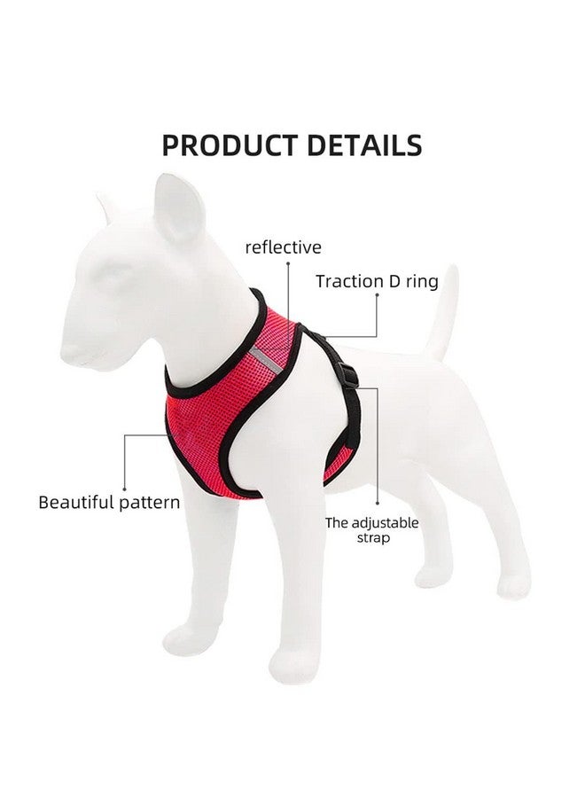 Homestic Reflective Dog Harness With Adjustable Leash|Breathable Polyester Mesh Fabric With Top Carry Handle|Large Size|Hat-818|Comfortable No-Pull Grip|Quick Release Buckles|Stylish Design|Red - Image 4