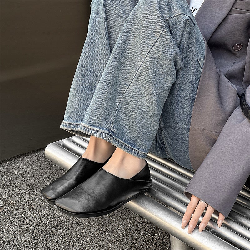 2025 Spring New Dark Retro Shoes Couple Style Plaid Casual Shoes Slip-On Lazy Shoes 84712-J - Image 3
