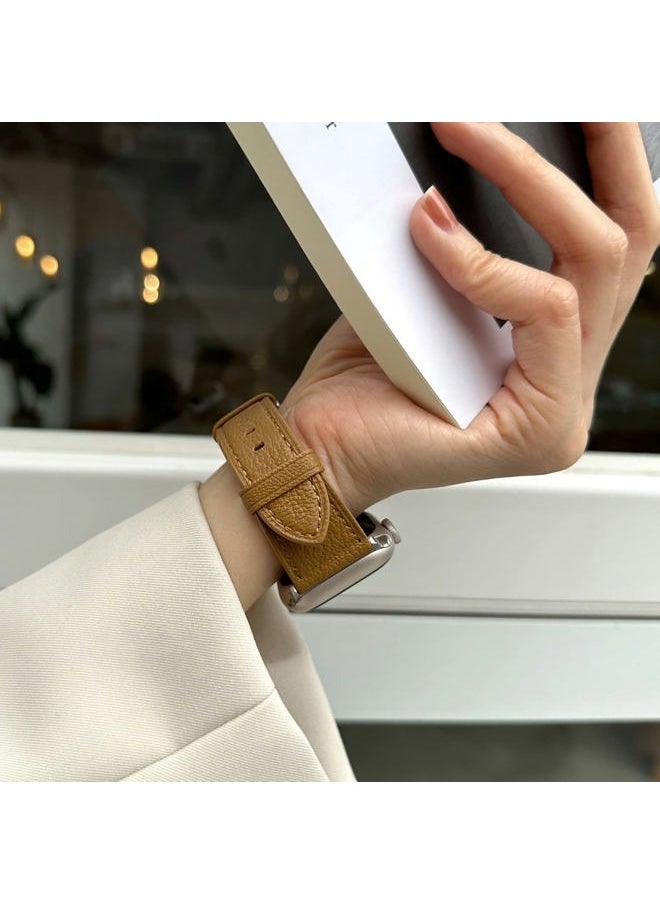 MoreanBelt - Moran Leather Bands Compatible with Apple Watch Band 49mm 45mm 44mm 42mm 41mm 40mm 38mm, Top Grain Leather Sheepskin Strap Thin Wristband for iWatch Ultra Series 8 7 6 5 4 3 2 1 SE/SE 2 - Image 1
