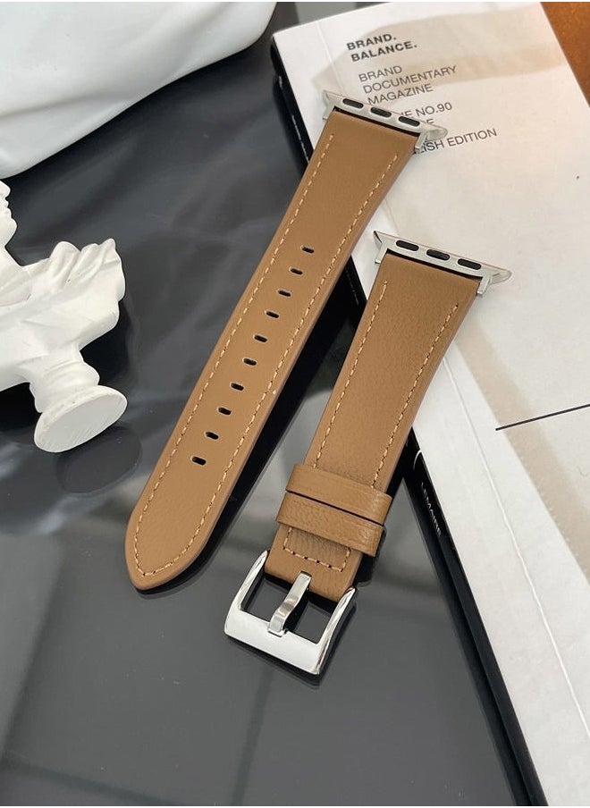 MoreanBelt - Moran Leather Bands Compatible with Apple Watch Band 49mm 45mm 44mm 42mm 41mm 40mm 38mm, Top Grain Leather Sheepskin Strap Thin Wristband for iWatch Ultra Series 8 7 6 5 4 3 2 1 SE/SE 2 - Image 1