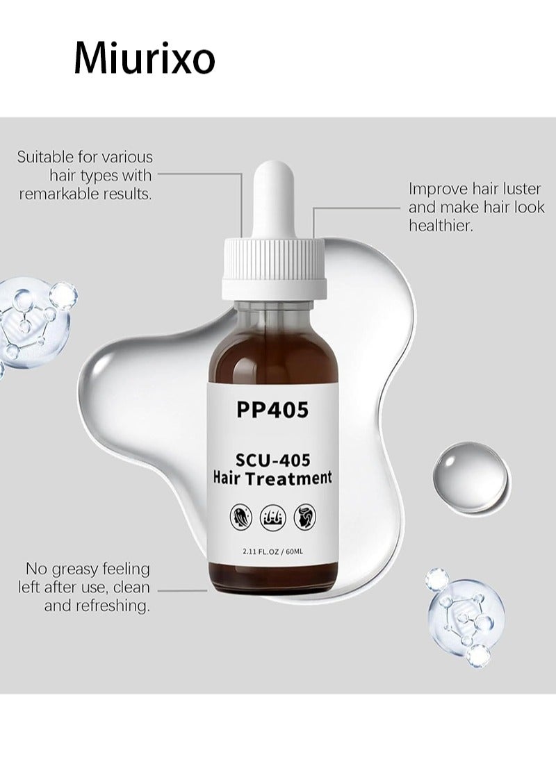 Miurixo PP405 علاج الشعر، SCU-405 زيت نمو الشعر، سيروم مضاد لتساقط الشعر، زيت مغذي لفروة الرأس، إصلاح الأضرار، منع التساقط، يمتص بسرعة وغير دهني (3 قطع) - Image 2