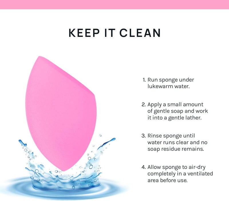 AOA STUDIO Collection Makeup Sponge Set Makeup Blender Latex Free and High-definition Super Soft Set of 6 Makeup Blender For Powder Cream and Liquid, Beauty Cosmetic Beveled Shape (Pink) - Image 5