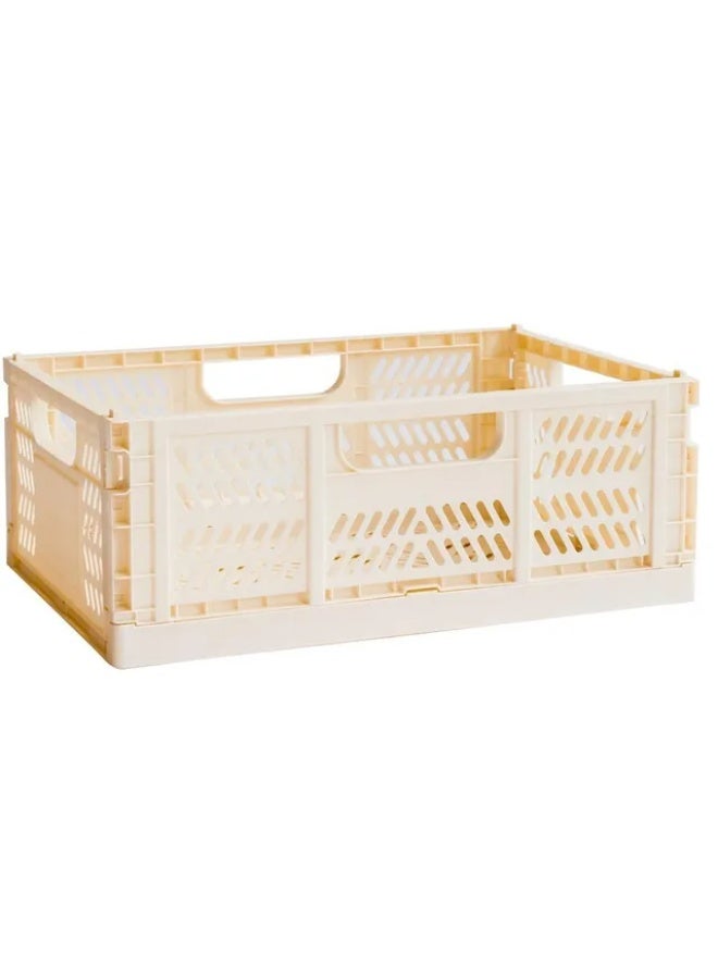 3 Sprouts - Modern Folding Crate - Large - Cream - Image 1