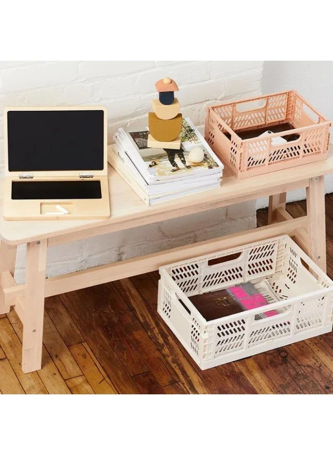 3 Sprouts - Modern Folding Crate - Large - Cream - Image 4