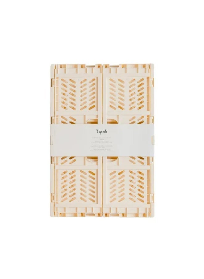 3 Sprouts - Modern Folding Crate - Large - Cream - Image 2
