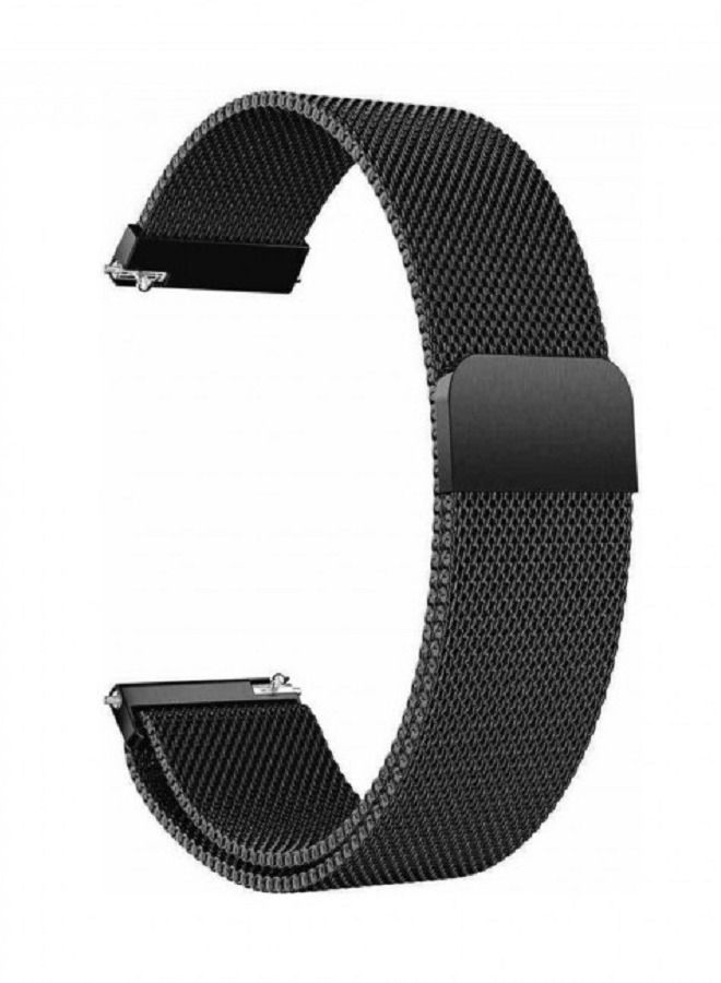 CATANES Samsung Galaxy Watch 4 / 4 Classic / Galaxy Watch 3 / Active / Active 2 Stainless Steel Milanese Loop Mesh Replacement Band 20mm Black - Image 2