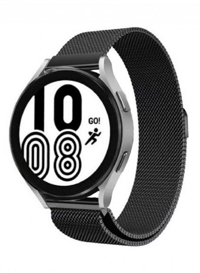 CATANES Samsung Galaxy Watch 4 / 4 Classic / Galaxy Watch 3 / Active / Active 2 Stainless Steel Milanese Loop Mesh Replacement Band 20mm Black - Image 1