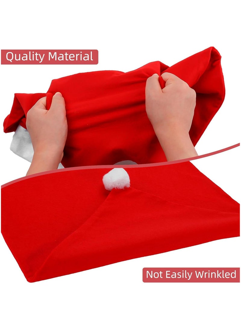 AUTOYSUR 6 Pcs Christmas Chair Covers, Non-Woven Santa Claus Hat Xmas Chair Back Covers,Chair Protector Slipcovers for Home, Kitchen, Dining Room Festival Decor,65 X 50cm (Red) - Image 3