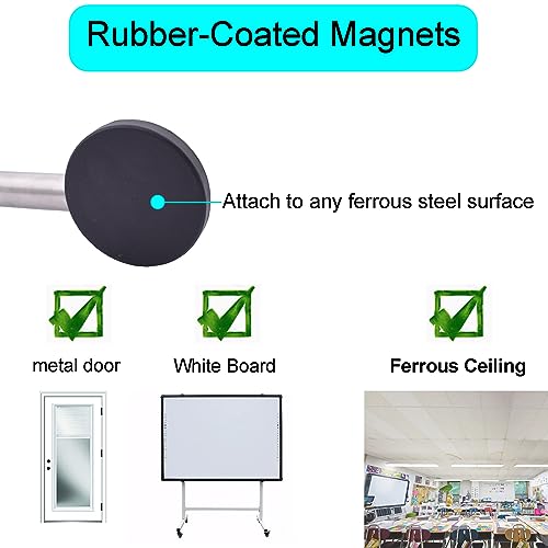YYST-Type B 29" Ceiling Magnetic Anchor Chart Holder Magnetic Flip Calendar Holder Sign, Banner Holderfor Kids Crafts, Picture, Anchor Charts, Posters W Magnets (W - O Rings -1) - Image 3