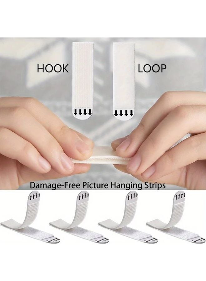 24 Damage Free Wall Hooks Easy Installation Modern Sticker Strips Set - Image 3