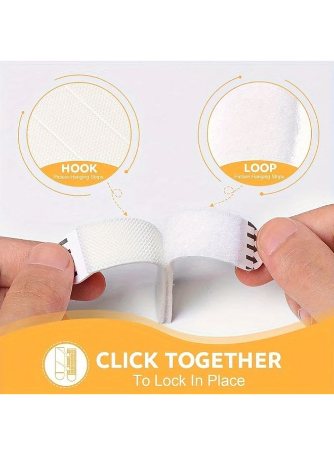 24 Damage Free Wall Hooks Easy Installation Modern Sticker Strips Set - Image 5