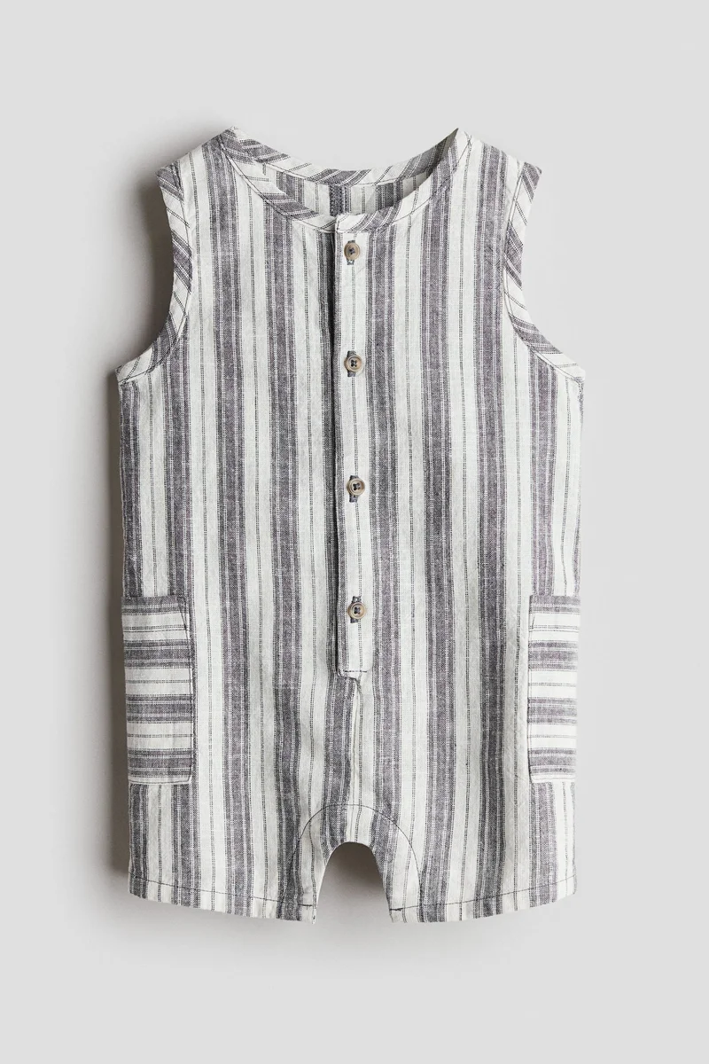 H&M Sleeveless linen romper suit