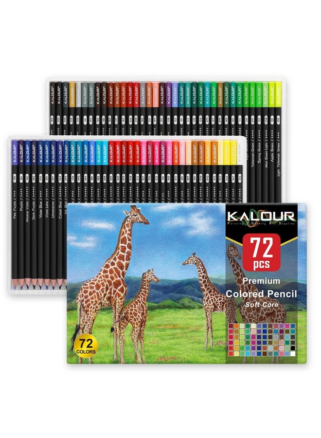 KALOUR 72 Count Colored Pencils for Adult Coloring Books, Soft Core,Ideal for Drawing Blending Shading,Color Pencils Set Gift for Beginners Artists - Image 1