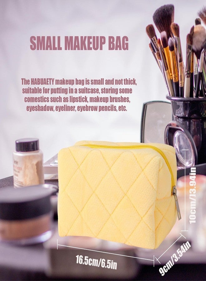 HABUAETY Makeup Bag Small Cosmetic Bags for Purse Women Girls Y2k Checkered Simple Make Up Pouch - Image 2