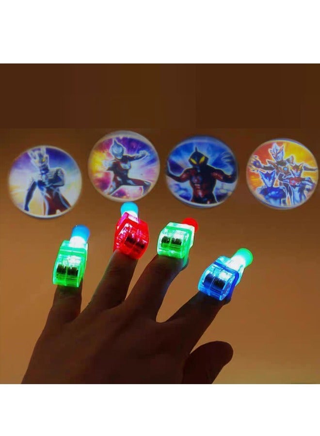 10PCS Glow Finger Light Toy LED Ring Glow in the Dark Finger Lamp Glow Stick and Projection Glow Party Favors Kids Glow Toys  - Image 1