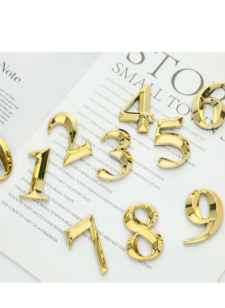 Generic Gate Digits 0 To 9 Plastic Number Tag Numeral Door Plaque House Drawer Sign Plating Home Office Sticker Address Door Label  - Image 3