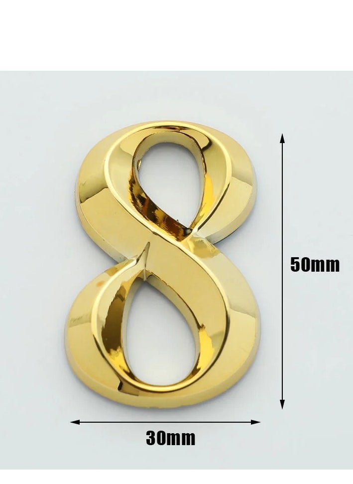 Generic Gate Digits 0 To 9 Plastic Number Tag Numeral Door Plaque House Drawer Sign Plating Home Office Sticker Address Door Label  - Image 4