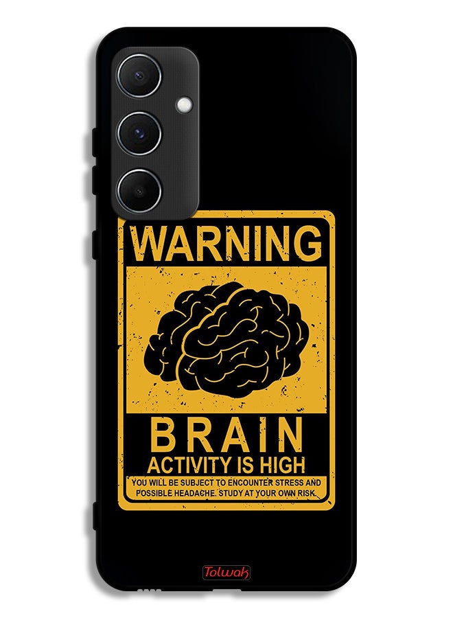 Tolwak Samsung Galaxy A55 5G Protective Case Cover Warning Brain Activity Is High - Image 1