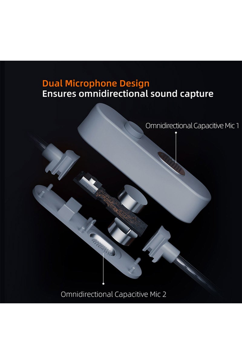 erorex 3.5MM With MIC KZ M2 Headphone Cord Dual Mic Silver Plated Cable TypeC/3.5MM Upgrade Cable Earphone - Image 5