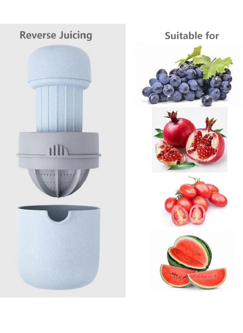 Excefore - Citrus Juicer Simple Manual Lemon Juicer Squeezer Small Portable Lime Orange Juicer Cup with Two Ways of Use for Different Fruits - Image 1