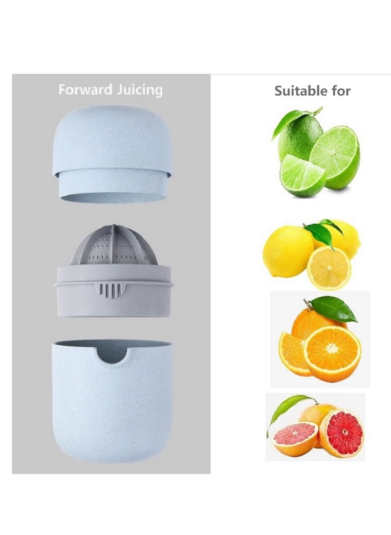 Excefore - Citrus Juicer Simple Manual Lemon Juicer Squeezer Small Portable Lime Orange Juicer Cup with Two Ways of Use for Different Fruits - Image 1