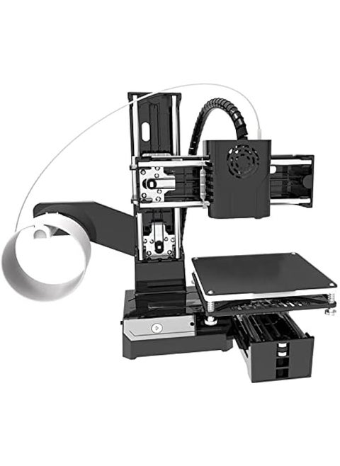 FDM Mini 3D Printer, Fully Assembled Auto Leveling 3D Printers Kit, High Printing Accuracy Uniform Heating Printer with Unique Button System for Kid Beginners (UK Plug)