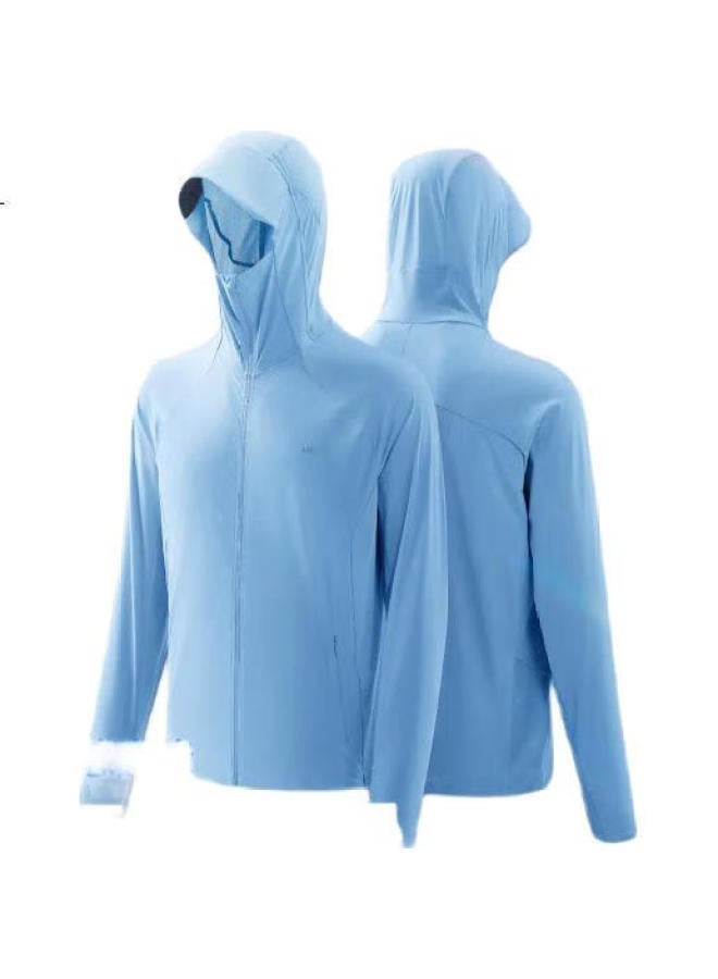 Beneunder Ice Silk Sun Protection Clothing Men'S Jacket Uv Protection Cool Breathable Outdoor Fishing Al106 Dark Blue Gray L - Image 1