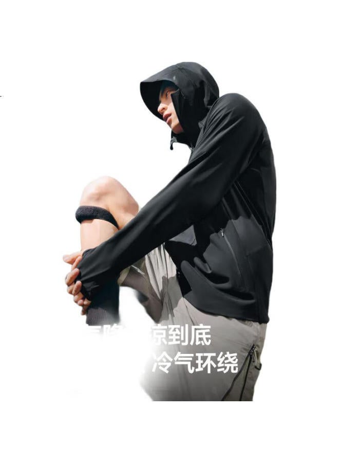 Beneunder Ice Silk Sun Protection Clothing Men'S Jacket Uv Protection Cool Breathable Outdoor Fishing Al106 Dark Blue Gray L - Image 2