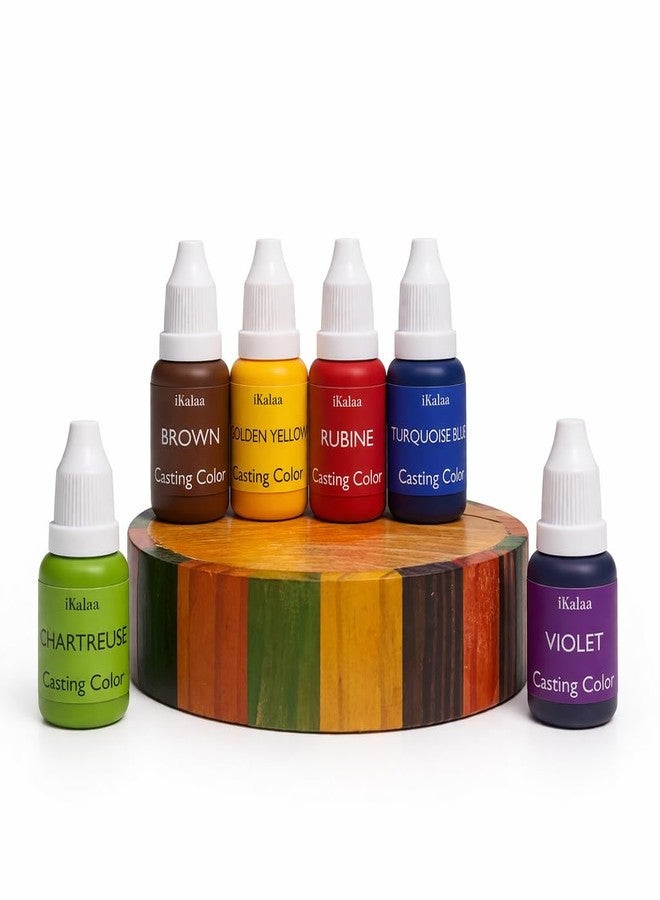 iKalaa® 6 Color Casting Pigment Set (Artistic Shades) for Concrete, Gypsum & Casting Art | Highly Concentrated Liquid Colors for DIY Craft & Sculpture - Image 1