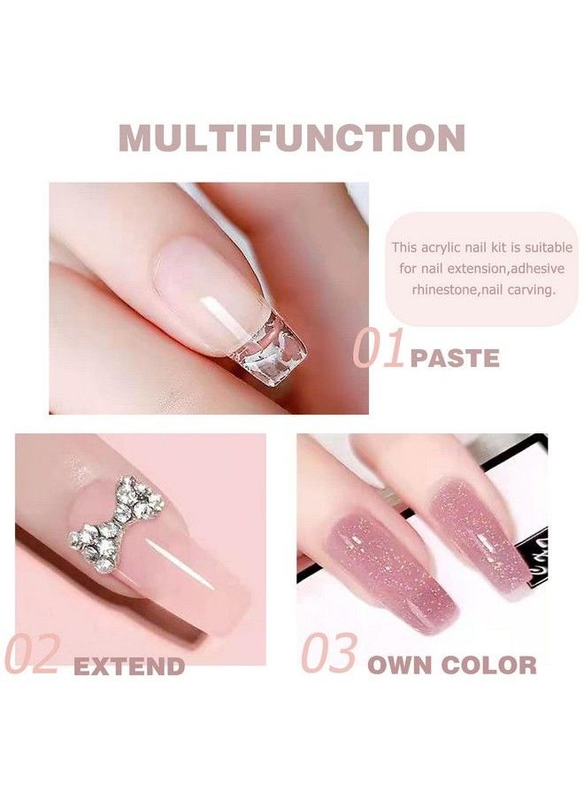 AIJIMEI - Acrylic Powder Acrylic Nail Kit With Professional Liquid Monomer And Acrylic Nail Brush Cleaneracrylic Nail Tools Set Nail Extension Acrylic Nail System - Image 1