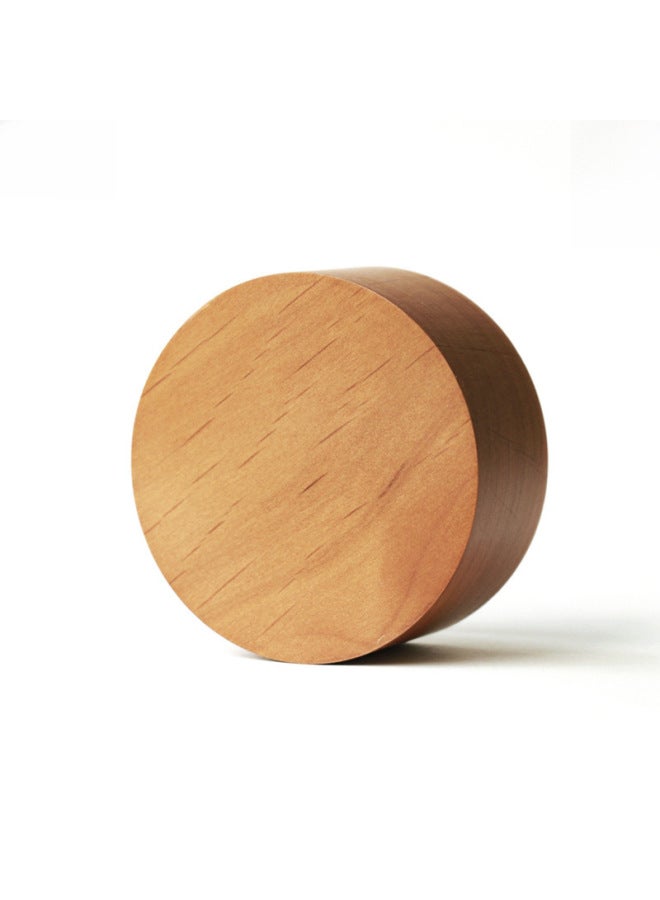 Flying Song Wooden Center Turn Round Clay Rotating Music Box Base Diy Music Box Sky City Creative-Color:03 Beech Diameter 85mm-Dimensions:Music Sky City - Image 3