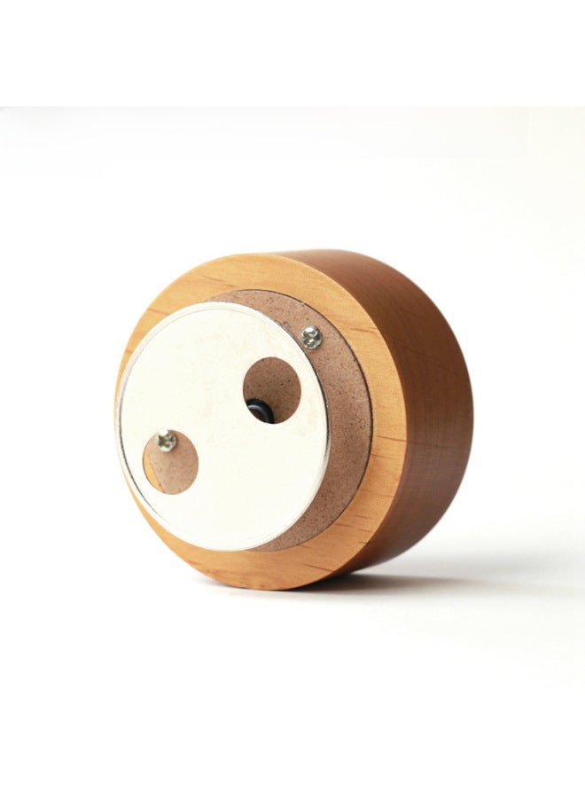 Flying Song Wooden Center Turn Round Clay Rotating Music Box Base Diy Music Box Sky City Creative-Color:03 Beech Diameter 85mm-Dimensions:Music Sky City - Image 4