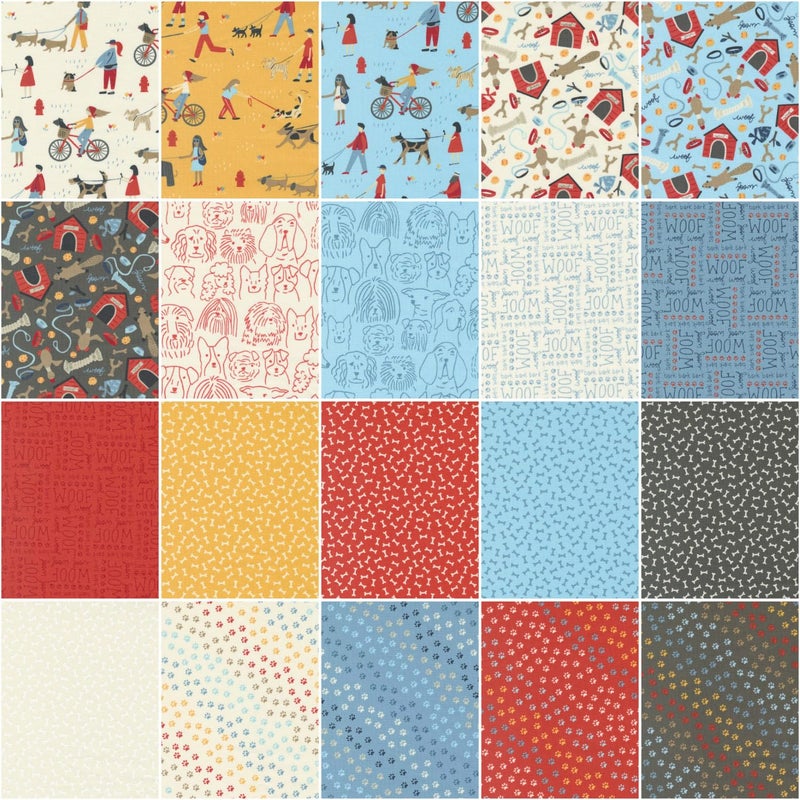Moda Fabrics Stacy Iest HSU Dog Daze Layer Cake 42 10-inch Squares Moda Fabrics 20840LC - Image 2
