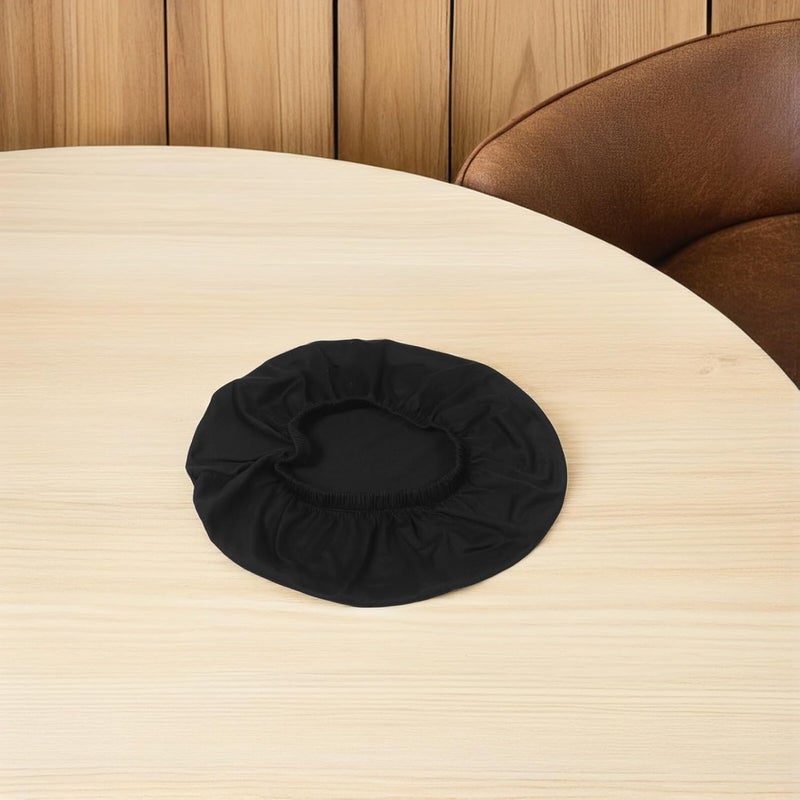DOITOOL 3pcs Elastic Round Bar Stool Covers Stretchy Counter Stool Seat Slipcovers Black Spandex Washable Chair Protectors for Home and Bar Use - Image 5