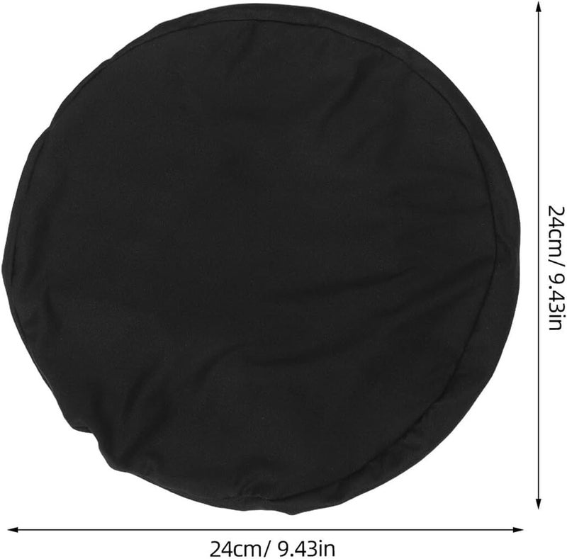DOITOOL 3pcs Elastic Round Bar Stool Covers Stretchy Counter Stool Seat Slipcovers Black Spandex Washable Chair Protectors for Home and Bar Use - Image 2