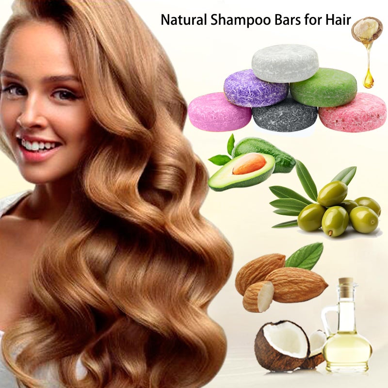 DBEAUTYM 8 Pack Shampoo Bar Gift Set,Natural Soap, Solid Dry Damaged Hair With Plant Essence Oil Helps Stop Loss and Promotes Healthy Growth, Travel Size Bulk Set - Image 3
