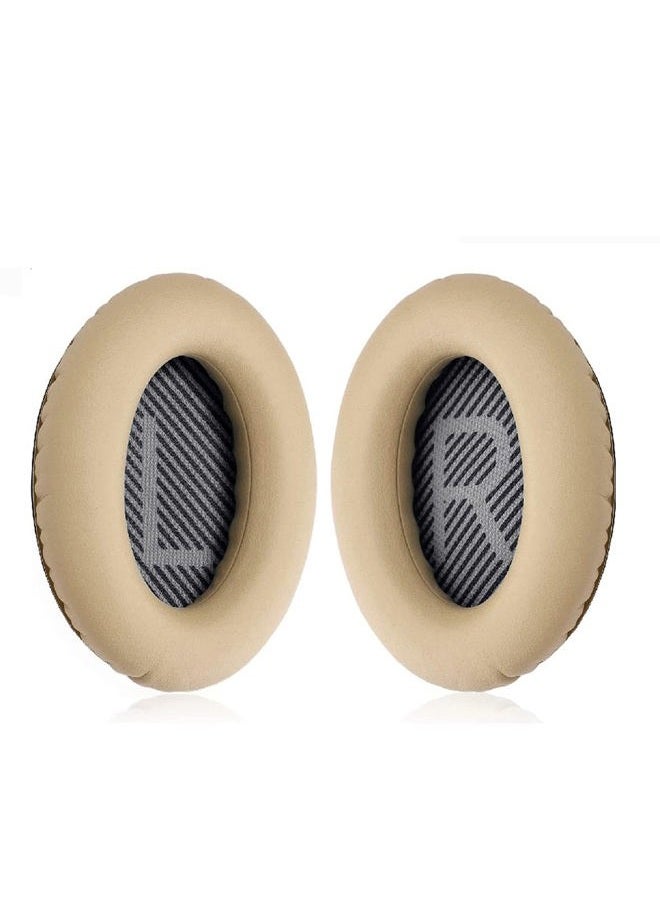 Luckvan Replacement Ear Pads for Bose Headphone Ear Cups for QuietComfort 15 25 35 QC2 Bose QC15 QC25 QC35,QC35II AE2,AE2i, AE2w, SoundTrue, SoundLink(Around-Ear) Headphones (Apricot) - Image 1