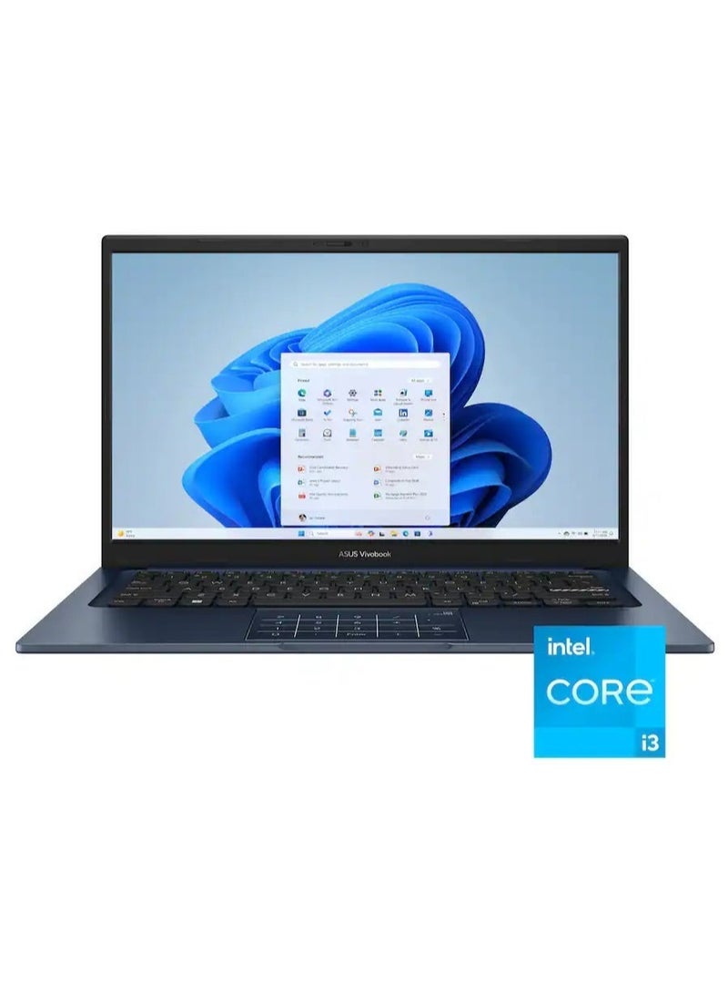 ASUS Vivobook 14 Inch FHD Laptop, 13th Generation Intel Core i3-1315U, 8GB RAM, 128GB SSD, Intel UHD Graphics, Windows 11 Home English Quiet Blue - Image 1