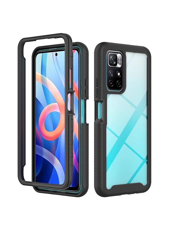 The Bros Case For Xiaomi Poco M4 Pro 5G / Redmi Note 11S 5G Starry Sky Solid Color Shockproof TPU Clear PC Phone Case