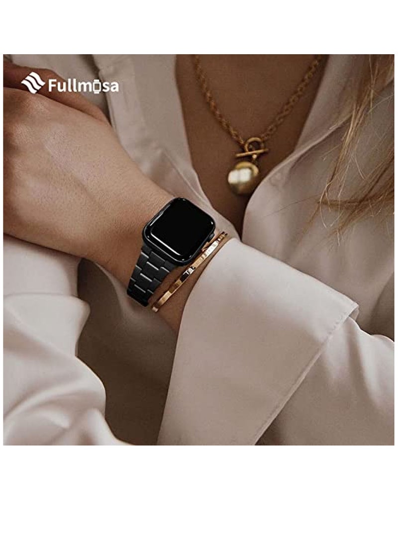 Fullmosa - Compatible Metal Apple Watch Band 45mm, Upgraded Version Stainless Steel iWatch Band/Strap with Case 45mm for Apple Watch Ultra SE2 SE & Series 8/7/6/5/4/3/2/1 - Image 1