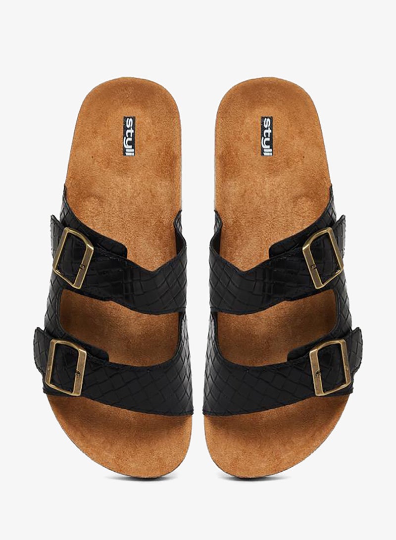 Styli Men Dual-Strap Buckle Detail Sandals - Image 5