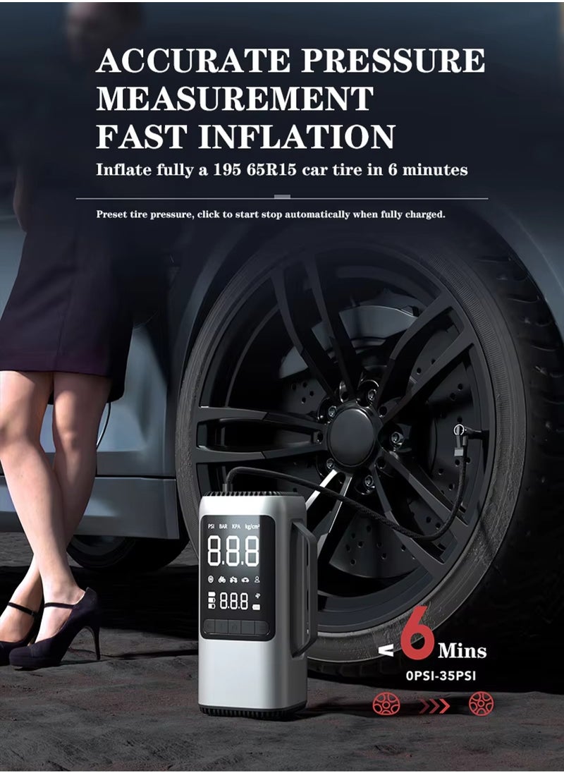Mi VAZA - Car Jump Starter - 9 in 1 Multi-function Car Tool - 12V -  Tire Inflator - Vacuum Cleaner - Blower - Power Bank - Air Compressor - Flashlight - SOS Alarm Light - Check Tire Pressure - Image 1
