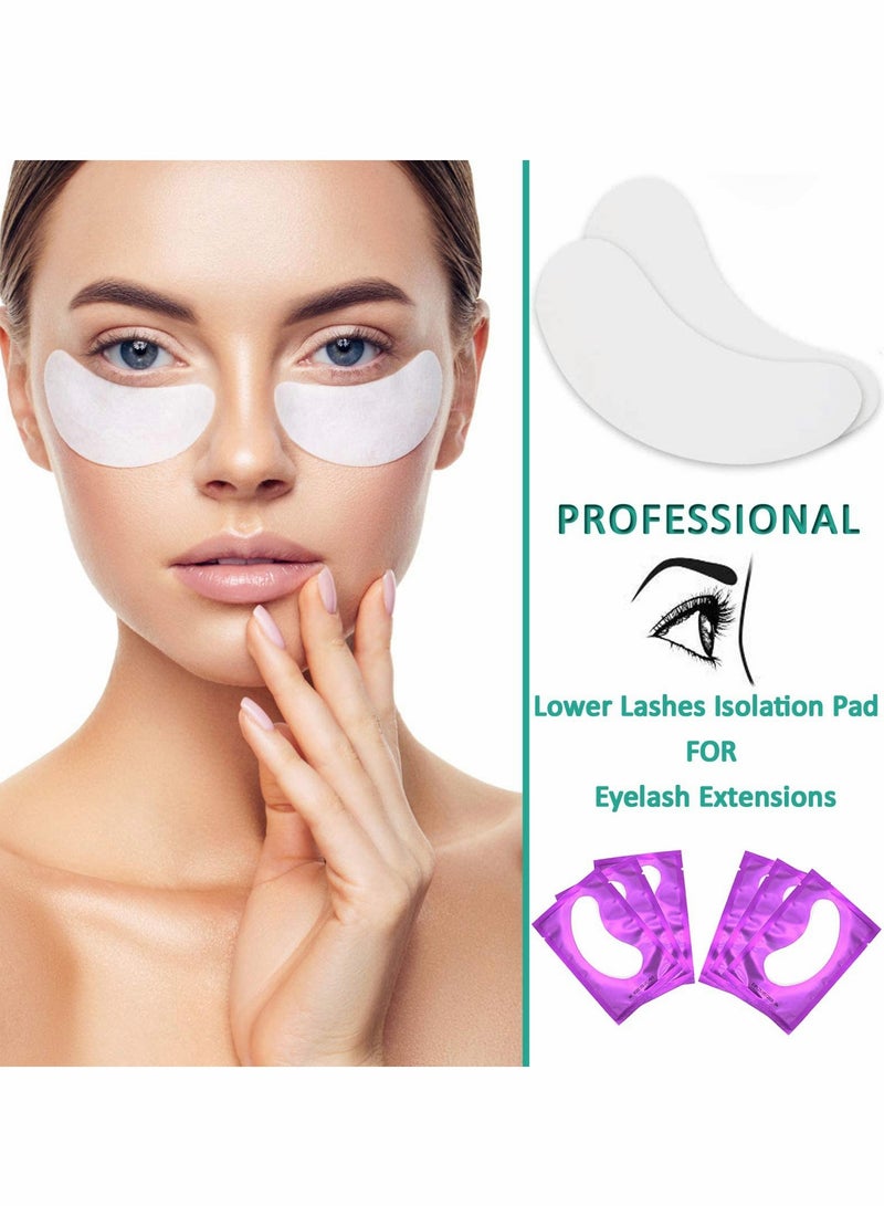 50 Pairs Lint-Free Under Eye Gel Pads for Eyelash Extensions - Perfect for Beauty Salons (Purple) - Image 2