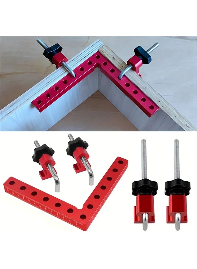 Red 5.5x5.5 Inch L Shaped Angle Bracket Adjustable Furniture Corner Brace No Assembly - Image 3